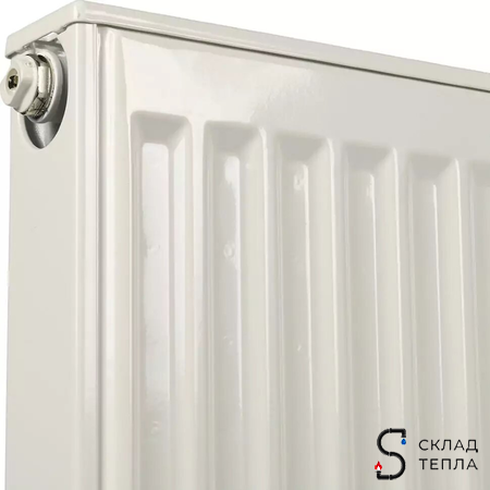 Радиатор стальной KERMI FTV 12 - высота 400 мм, длина 1400 мм с нижним подключением. Вид 6.