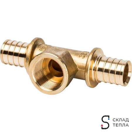 Тройник комбинированный с внутренней резьбой STOUT - 32 x 1" (для труб из сшитого полиэтилена). Вид 3.