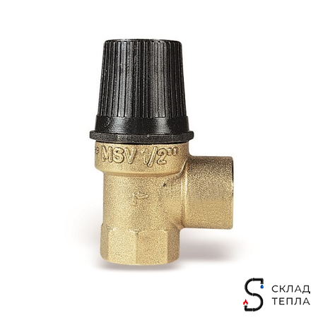 Клапан предохранительный WATTS MSV - 1/2" х 1/2" (ВР/ВР, Рн 1.5 бар). Вид 1.