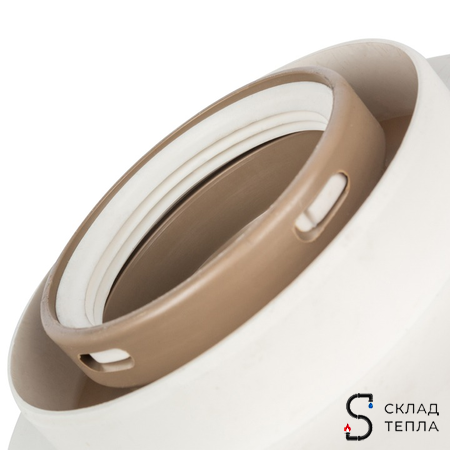 STOUT Элемент дымохода DN80/80 адаптер для подкл. разд. труб (совместимый Bosch (фланец ) PP-Ryton. Вид 6.