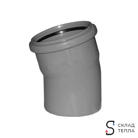 Отвод 15° для внутренней канализации СИНИКОН - 50. Вид 1.