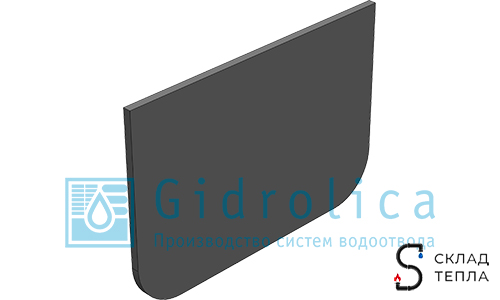 Торцевая заглушка для лотка водоотводного Gidrolica Light. Вид 2.