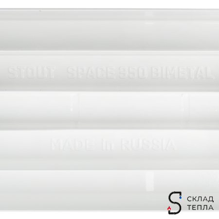 Радиатор биметаллический STOUT Space 350 - 4 секции. Вид 13.