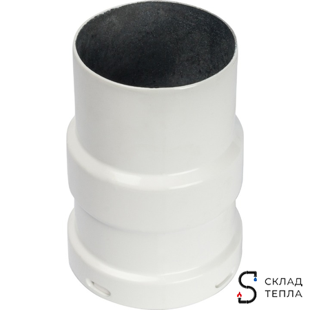 STOUT Элемент дымохода горизонтальный DN80 п/м с патрубком для отвода конденсата. Вид 3.