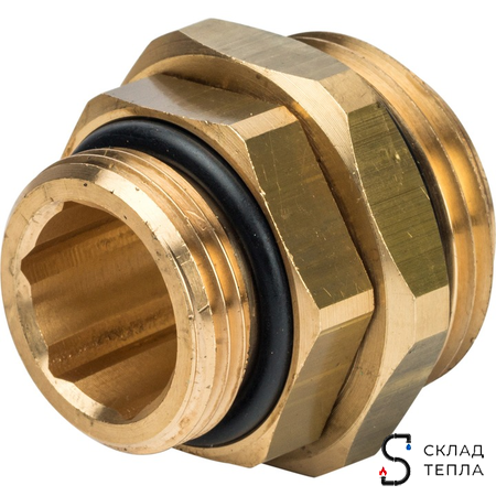 Насосно-смесительный узел STOUT - 1" (с термостатическим клапаном 30-60°C, без насоса, латунный)*. Вид 6.