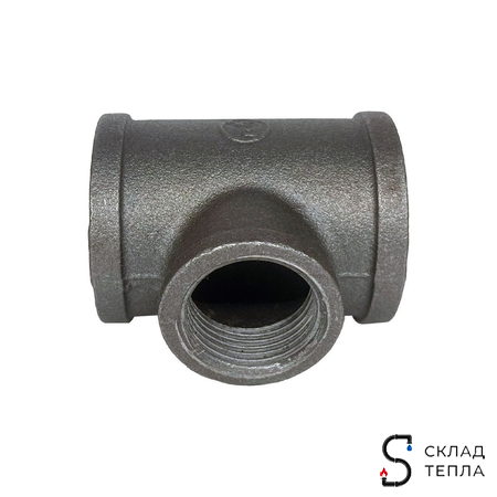 Тройник переходной чугун Ду 40х15 (1 1/2"х1/2") ВР Fittex PLUS (1шт). Вид 6.
