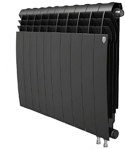 Радиатор биметаллический Royal Thermo BiLiner 500 V Noir Sable (Н) (Чёрный) - 10 секций Радиатор биметаллический Royal Thermo BiLiner 500 V Noir Sable (Н) (Чёрный) - 10 секций