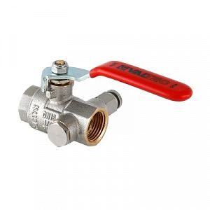 Кран шаровой муфтовый с дренажем и воздухоотводчиком  Valtec 1/2" Кран шаровой муфтовый с дренажем и воздухоотводчиком  Valtec 1/2'