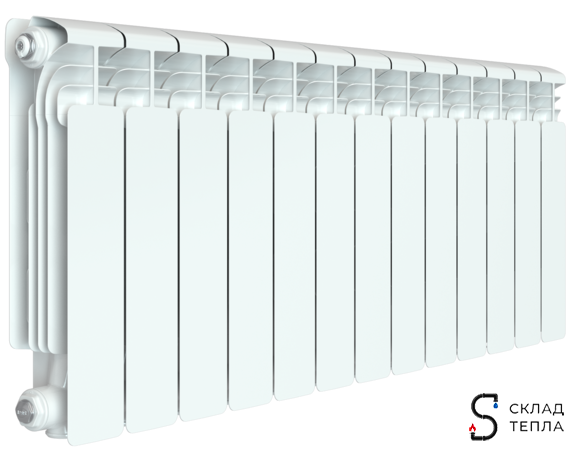 Радиатор алюминиевый Rifar Alum 350 - 13 секций. Вид 1.
