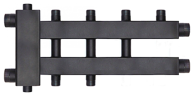 Коллектор котельной разводки ROMMER 2+1+1 (дублер компакт) с гидроразделителем 1'1/2 