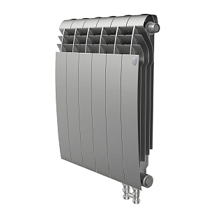 Радиатор биметаллический Royal Thermo BiLiner 500 V Silver Satin (Н) (Серый) - 6 секций Радиатор биметаллический Royal Thermo BiLiner 500 V Silver Satin (Н) (Серый) - 6 секций