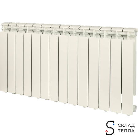 Радиатор алюминиевый STOUT Bravo 500 - 14 секций. Вид 1.