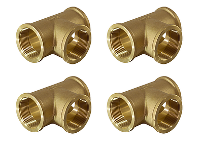 Тройник латунный резьбовой равнопроходный TIM (ВР) - 1/2' (4шт.)