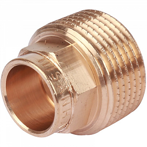 Переход на наружную резьбу Sanha 15х3/4'  для медных труб под пайку 4243g