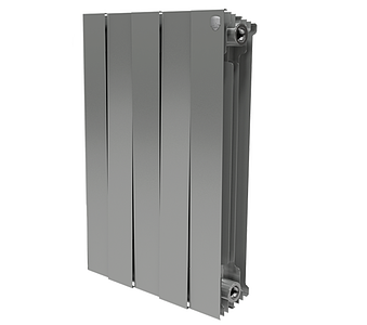 Радиатор биметаллический Royal Thermo PianoForte 500 Silver Satin (Серый) - 5 секций