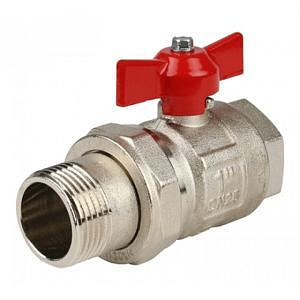 Кран шаровой полнопроходной ITAP IDEAL 098 - 1 1/2' (ВР/НГ, PN30, Tmax 150°С, ручка-рычаг красная)