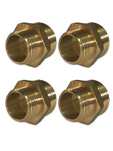 Ниппель латунный резьбовой переходной TIM - 1' x 3/4' (4шт.)