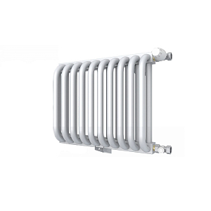 Радиатор 2 трубчатый Rommer 300 - 11 секций (боковое подключение, цвет белый RAL9016) Радиатор 2 трубчатый Rommer 300 - 11 секций (боковое подключение, цвет белый RAL9016)