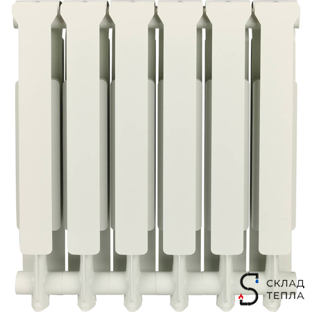 Радиатор алюминиевый STOUT Bravo 500 - 6 секций. Вид 4.