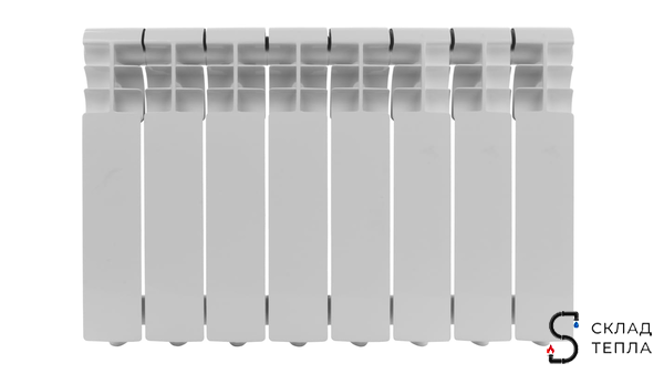 Радиатор алюминиевый ROMMER Profi 350 - 8 секций. Вид 1.