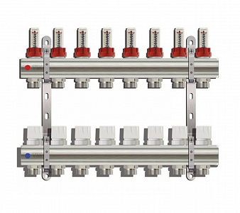Коллекторные группы с расходомером (УПРОЩЕННЫЙ), 8 выходов