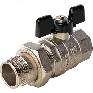 Кран шаровой полнопроходной STOUT - 1/2" (ВР/НГ, PN40, Tmax 150°С, ручка-бабочка черная) Кран шаровой полнопроходной STOUT - 1/2' (ВР/НГ, PN40, Tmax 150°С, ручка-бабочка черная)