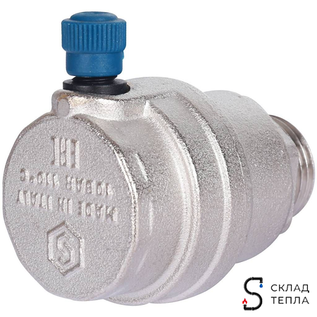 Воздухоотводчик автоматический STOUT - 1/2" (НР, воздухоотвод сбоку, цвет никелированный). Вид 6.