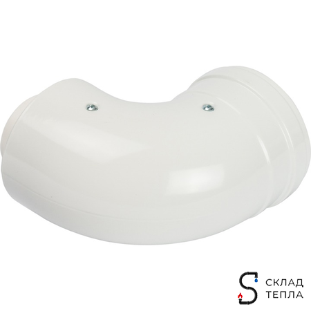 Отвод 90° для коаксиального дымохода STOUT D60/100 мм (для конденсационного котла Vaillant, Ariston). Вид 3.