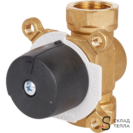 Клапан смесительный трехходовой STOUT - 3/4". Вид 2.