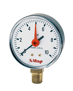 Манометр радиальный ITAP 482 - 1/4' (D-63 мм, шкала 0-10 бар)