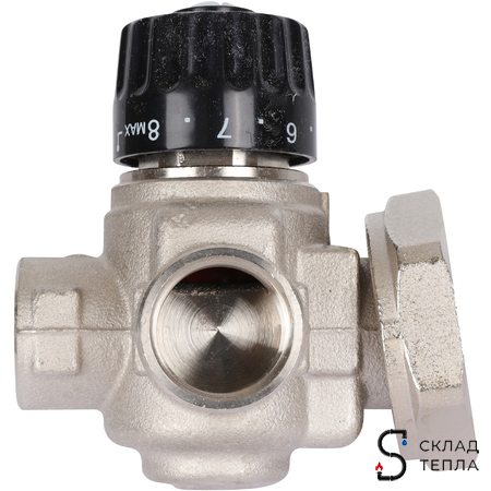 Насосно-смесительный узел STOUT - 1" (с термостатическим клапаном 30-60°C, без насоса). Вид 5.