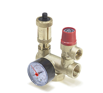 Группа безопасности котла TIM - 1' х 3/4' (до 50кВт, 3 бар)