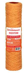 Сменный картридж АКВАБРАЙТ Феррум-10 (Ниточный-Обезжелезивание, 6 000л, 10л/мин) Сменный картридж АКВАБРАЙТ Феррум-10 (Ниточный-Обезжелезивание, 6 000л, 10л/мин)