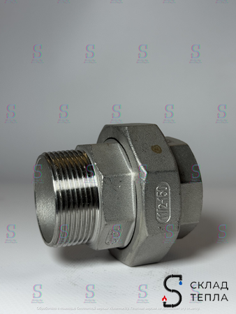 Соединение быстроразъемное (американка) из нерж. стали Benarmo - 1 1/2" (ВР/НР). Вид 6.