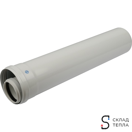 Труба для коаксиального дымохода STOUT D60/100 мм, длина 500 мм (для конденсационного котла). Вид 1.