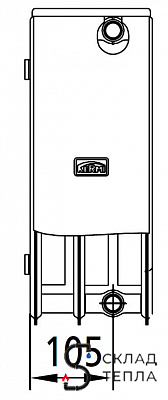Радиатор стальной KERMI FKO 33 - высота 500 мм, длина 1600 мм с боковым подключением. Вид 18.