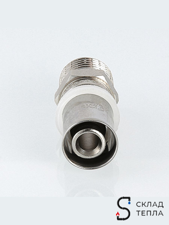 Пресс-муфта с наружной резьбой TIM - 16 x 1/2" (для металлопластиковых труб) 2шт. Вид 3.