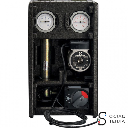 Насосная группа Meibes MK (с электротермостатом 20-80 °С) - 1", с насосом Grundfos UPS 25-60. Вид 1.