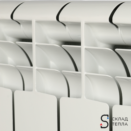 Радиатор алюминиевый ROMMER Profi 500 - 6 секций. Вид 7.