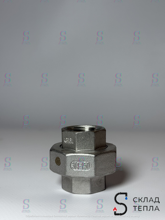 Соединение быстроразъемное (американка) из нерж. стали Benarmo - 3/4" (ВР/ВР). Вид 6.