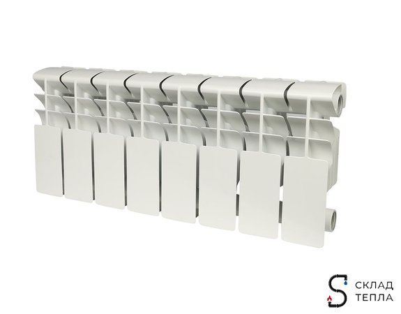 Радиатор алюминиевый ROMMER Plus 200 - 8 секций. Вид 1.