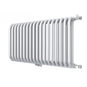 Радиатор 2 трубчатый Rommer 300 - 19 секций (боковое подключение, цвет белый RAL9016)