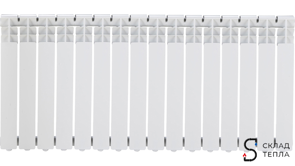 Радиатор биметаллический ROMMER Optima Bm 500 - 16 секций. Вид 1.