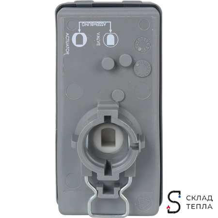 Компактный 2-ходовой зональный клапан STOUT с сервоприводом 230V (кабель 1м. НР 1", Kv 12). Вид 7.