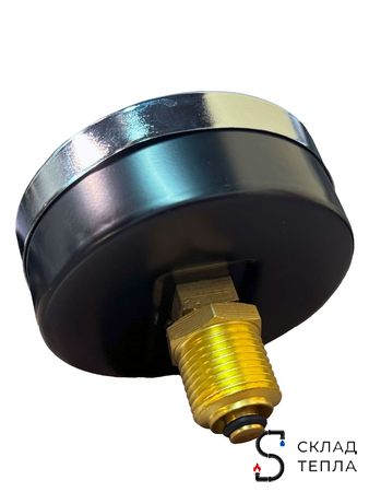 Термо-Манометр TIM Y-80T аксиальный (D-80 мм, 0-4 бар). Вид 9.