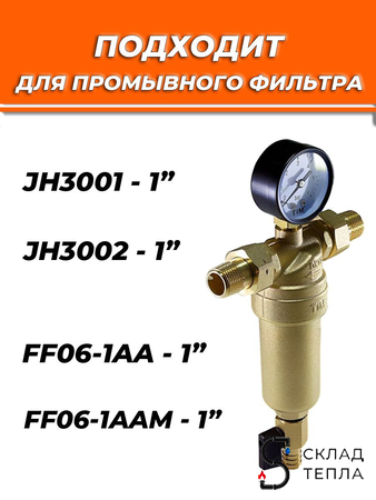 Сменная сетка для промывного фильтра 1" TIM (2 штуки). Вид 2.