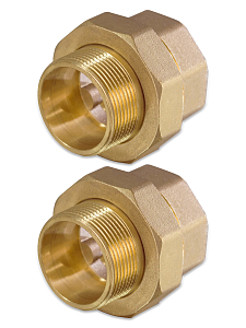 Соединение быстроразъемное (американка) латунное TIM - 3/4' (НР/ВР, 2шт.)