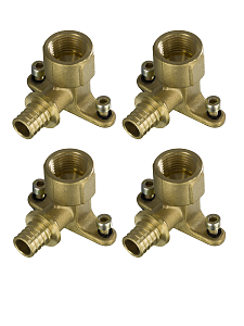 Водорозетка TIM - 16 x 1/2' (для труб из сшитого полиэтилена, 4шт)