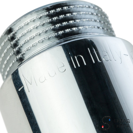 Удлинитель резьбовой STOUT - 3/4" длина 100 мм (НР/ВР, цвет хромированный). Вид 6.