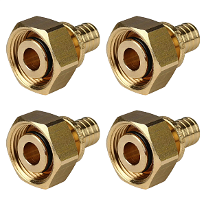 Переход на евроконус Rommer - 16 x 3/4' (для трубы из сшитого полиэтилена, комплект - 4 шт)